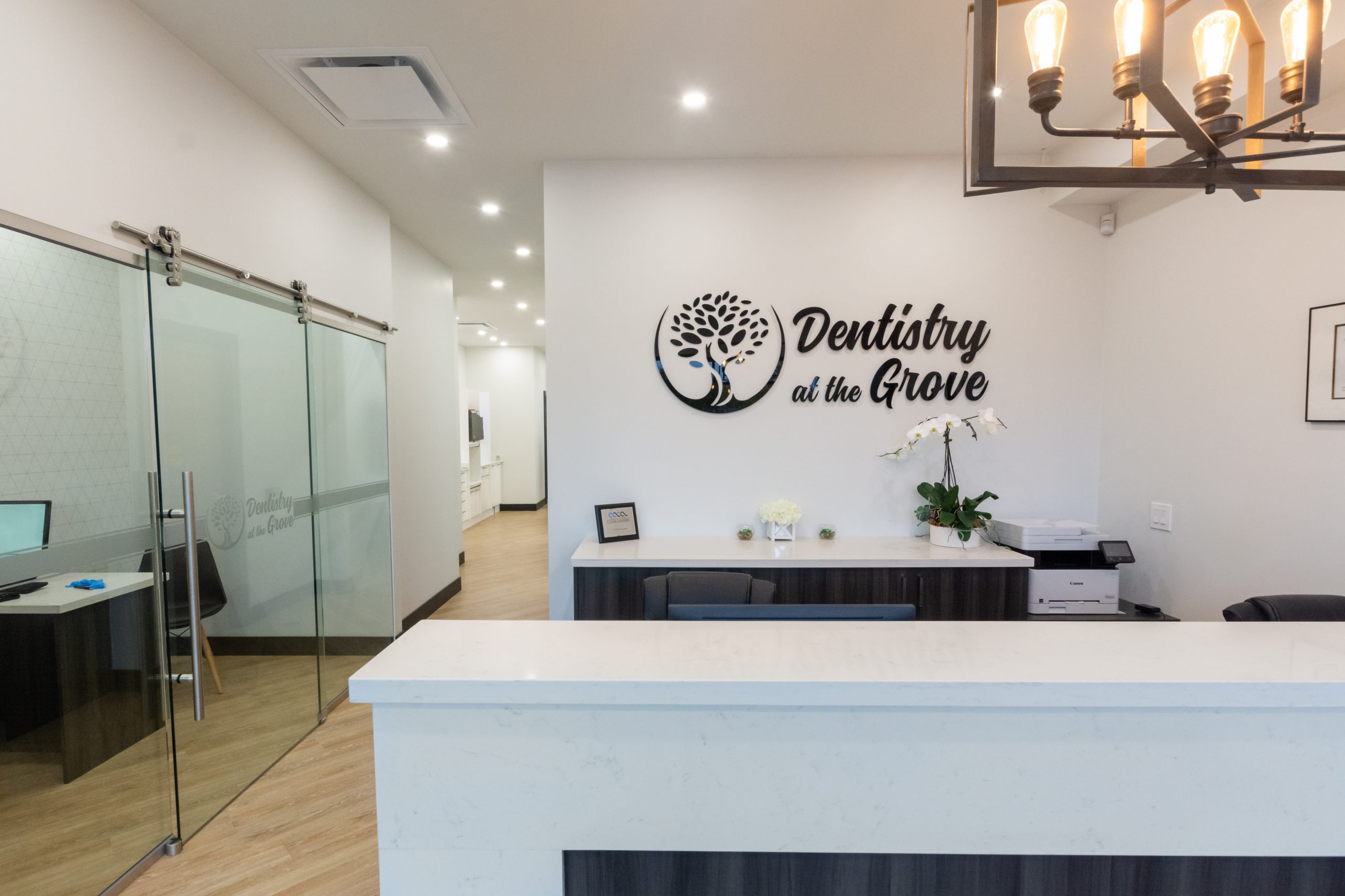 Dentistry at The Grove reception desk